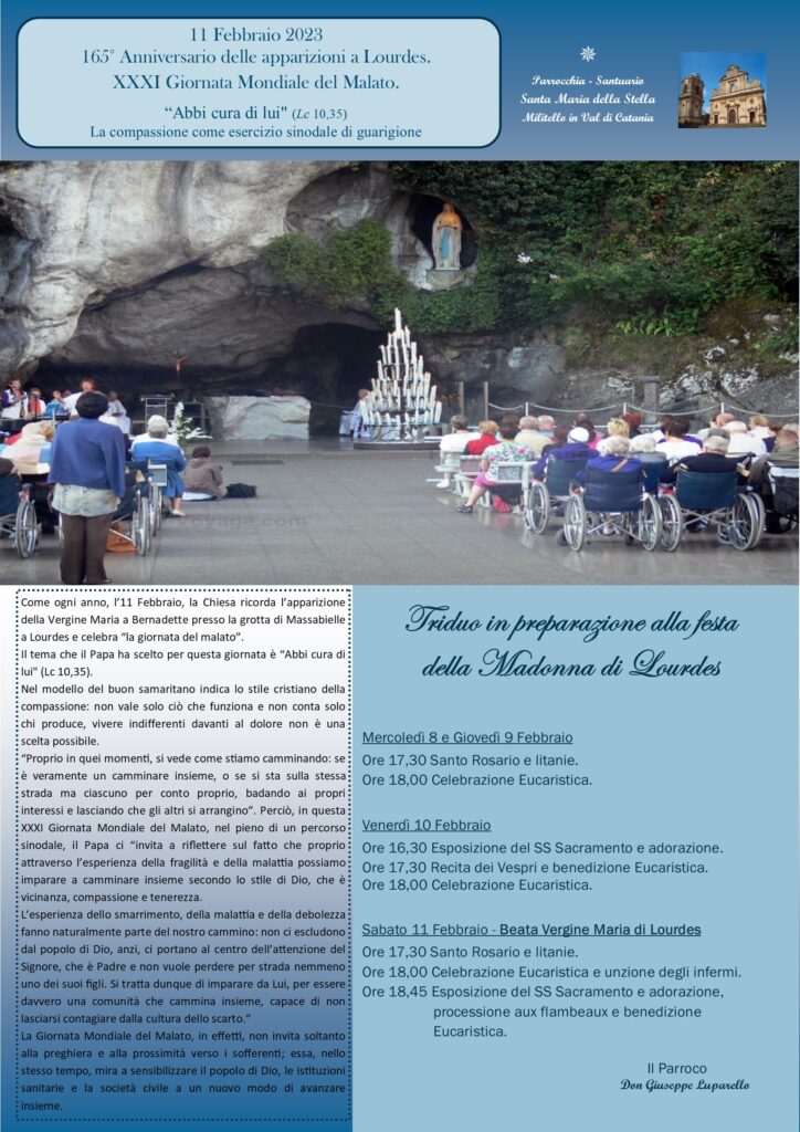 Locandina Madonna di Lourdes 2023